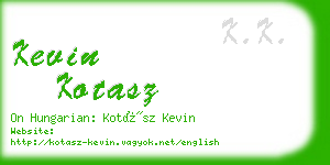 kevin kotasz business card